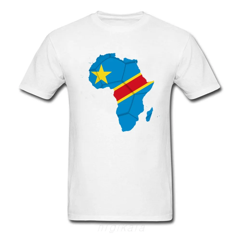 New African Ball Flag Of The Democratic Republic Of Congo Men Tops & Tees T-shirt 100% Cotton Unique Design