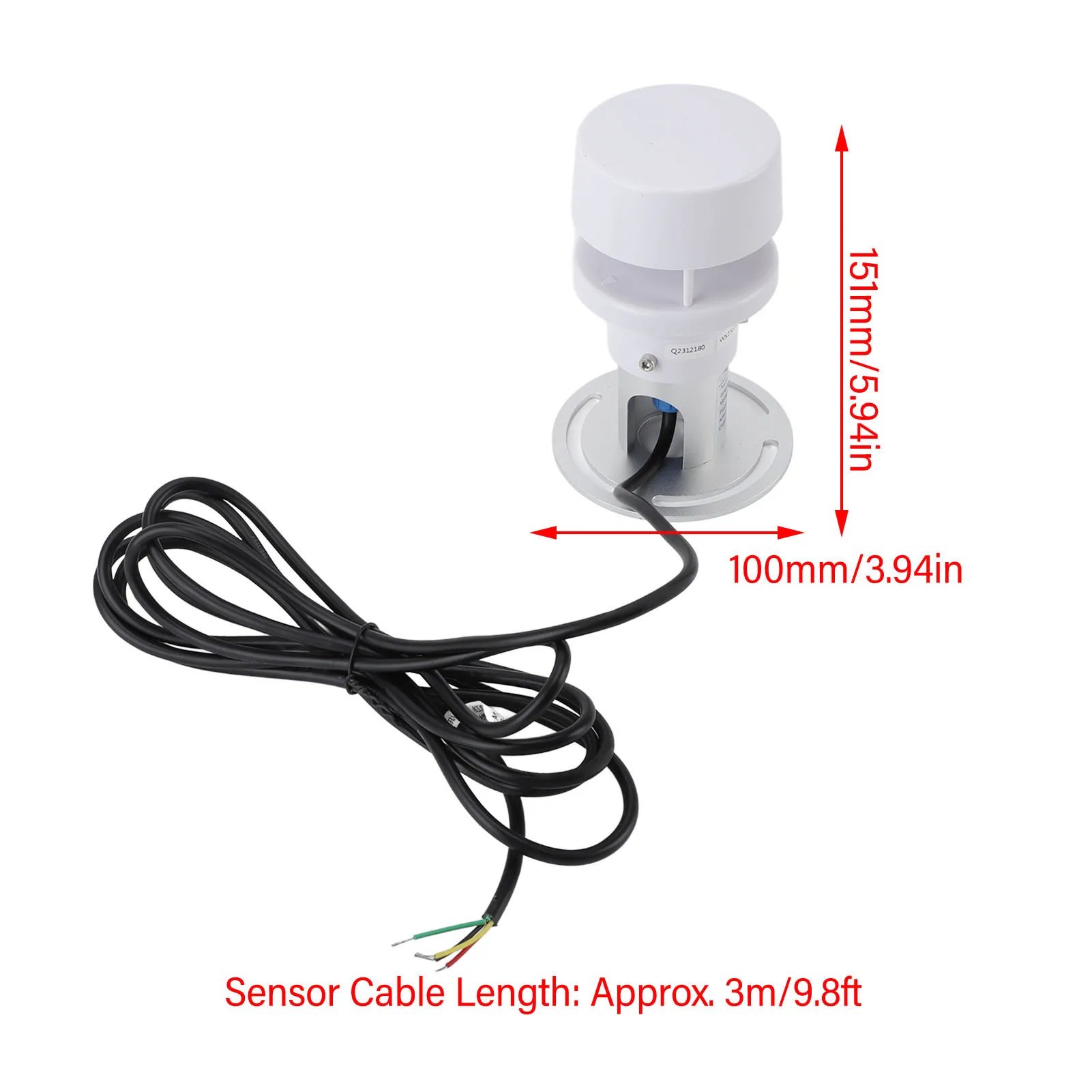 Weather Environment Sensor 5 in 1 for RS485 Signal Wind Speed Wind Direction Temperature Humidity Pressure Micro Weather Sensor