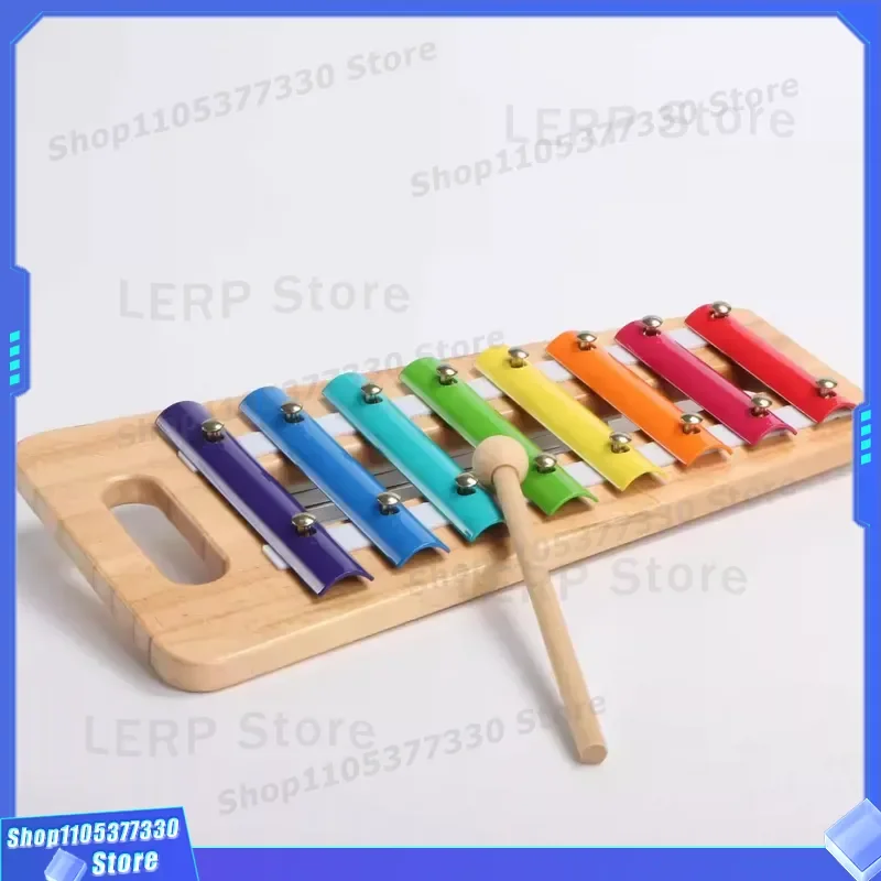 8 Tone Aluminum Plate Piano Octave Percussion Instrument Early Education Musical Toy Plastic Wood Wholesale Kids Gift Early