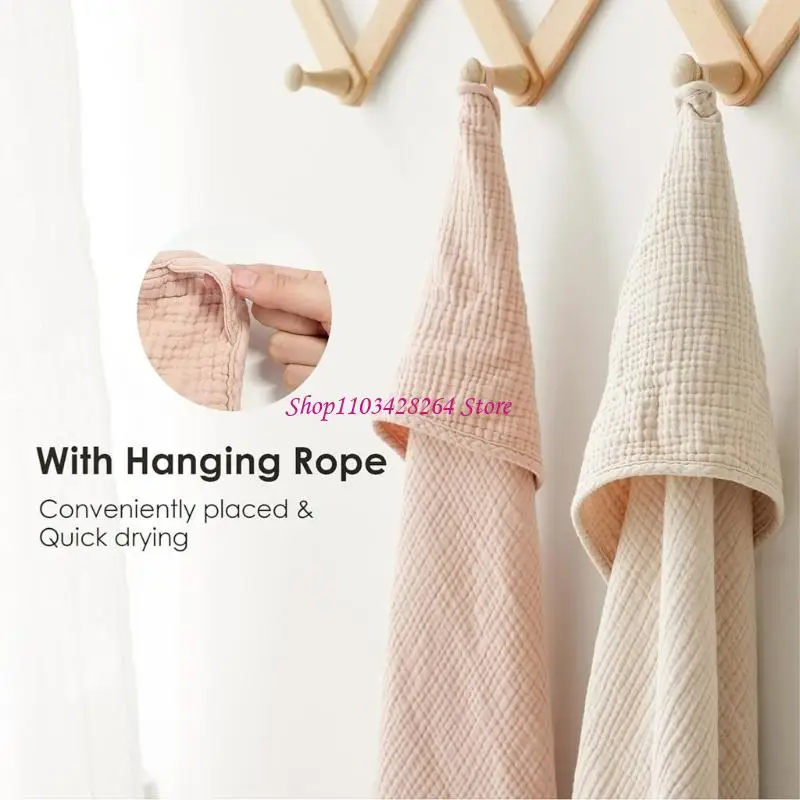 

Hooded Baby Bath Towel 30x30inch Cotton Wrap Cloth Soft &Absorbent Swaddles