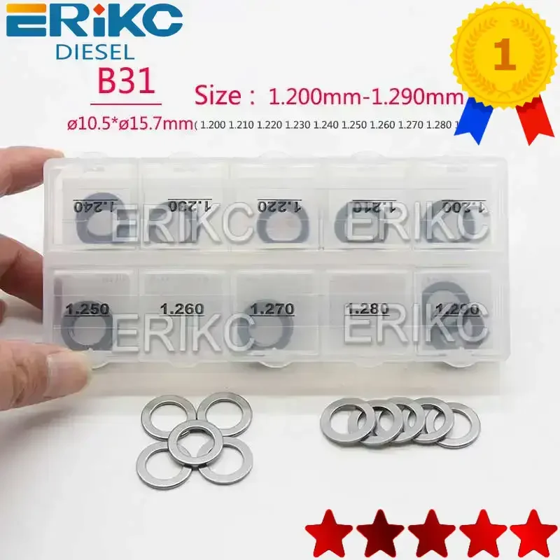 

50PCS B31 Size 1.20mm 1.21mm 1.22mm 1.23mm 1.24mm Fuel Injector Adjustment Shim Nozzle Copper Gasket Washer for Injector Shims