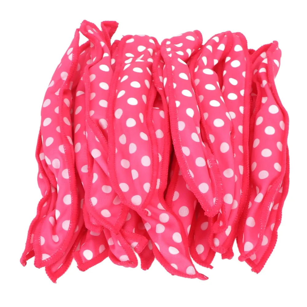 20pcs Folding Design Soft Foam Rollers Soft Flexible No Heat Hair Curlers Comfortable Rose Red Sleep Hair Rollers For Women