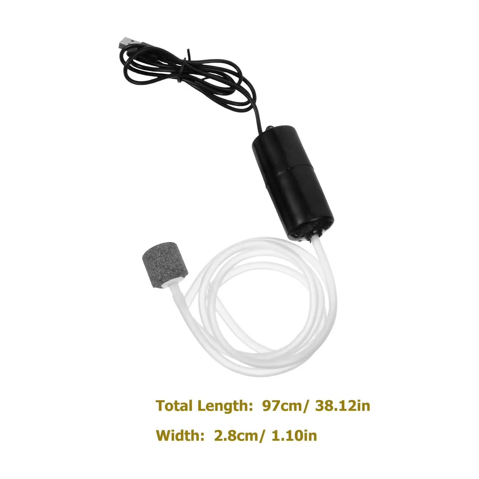 

USB Oxygen Pump Aerator Aquarium Oxygenation Fish Tank Bubbler Water For Indoors Plastic