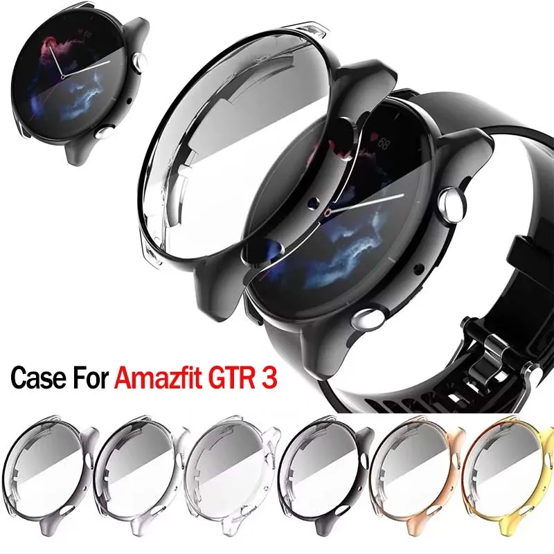 Displayschutzfolie für Amazfit GTR 3, weiche TPU-Stoßstange, rundum Uhr, Schutzhülle, kratzfeste Abdeckung, Zubehör