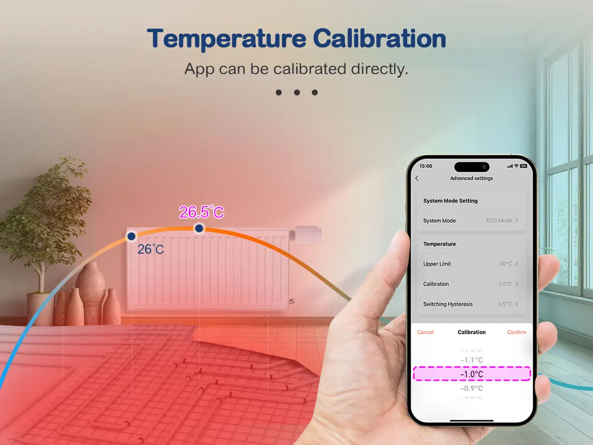 EZAIOT Tuya ZigBee Smart TRV Thermostatventil Thermostat Heizkörperantrieb Temperaturregler Stimme Alexa Google Home Alic – Detail 7