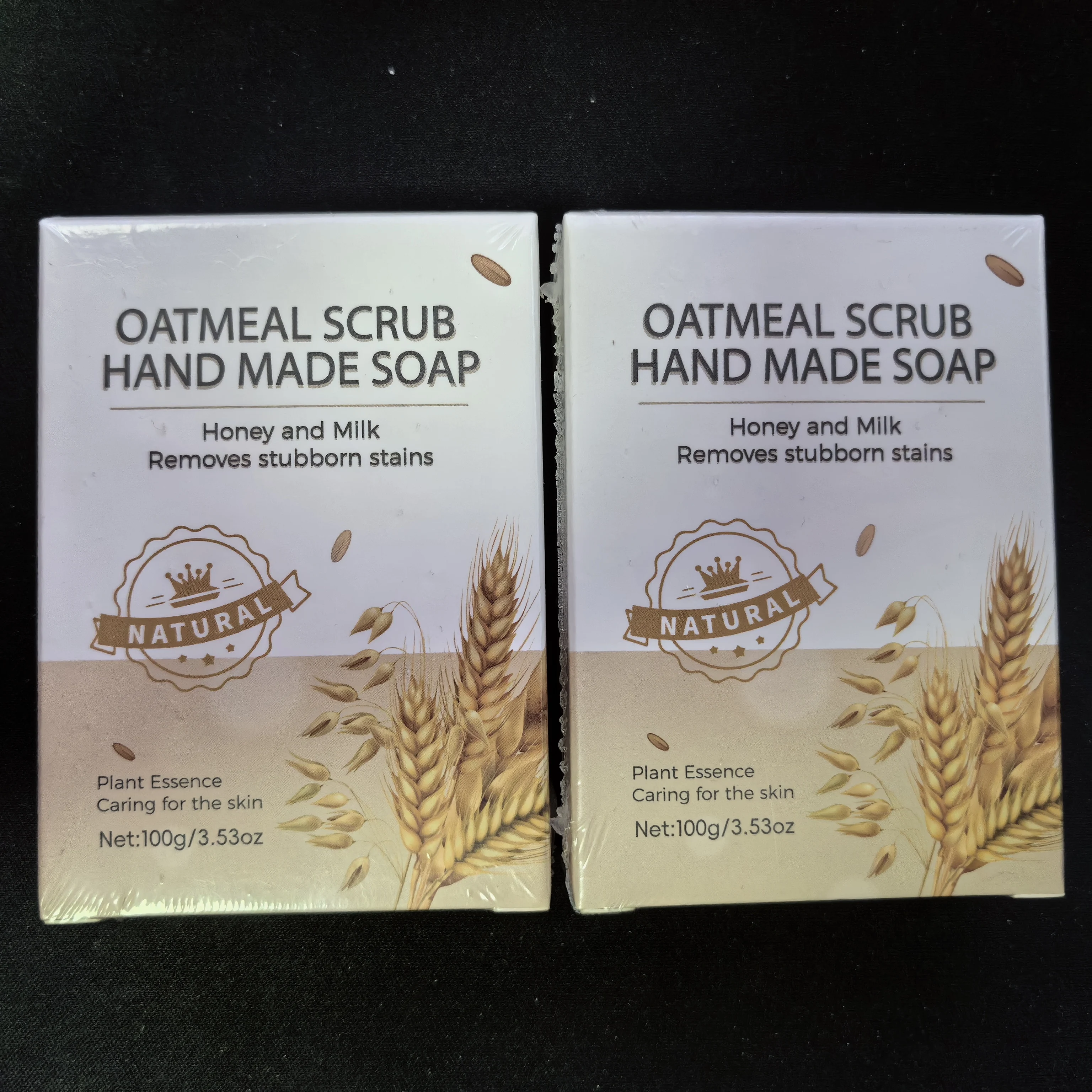 2 PCS Nourishing Goat Milk & Oatmeal Soap with Honey - Soothes & Moisturizes Soap for Gentle Face Wash & Body Bath