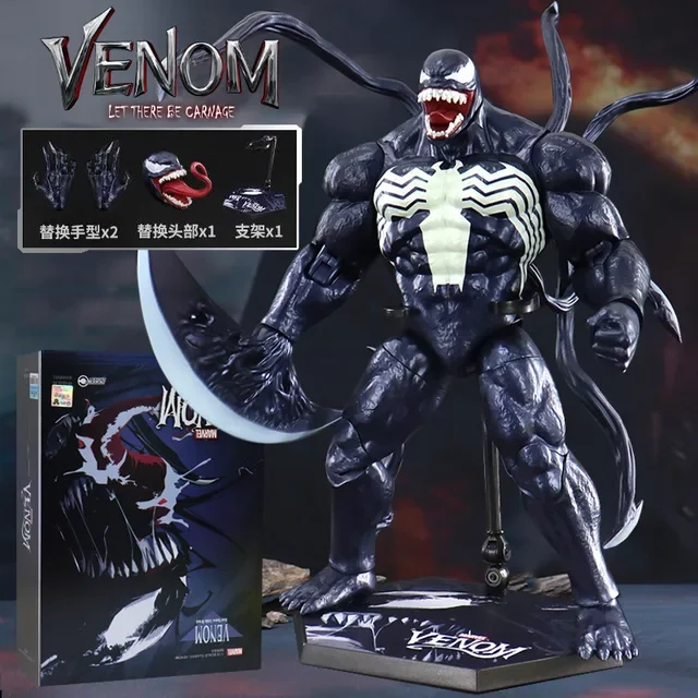 22 cm Zd Toys Venom Marvel Movie Supereroe Spiderman Action Figure Anime Decorazione Collezione Giocattolo Ornamenti Modello Regali a sorpresa