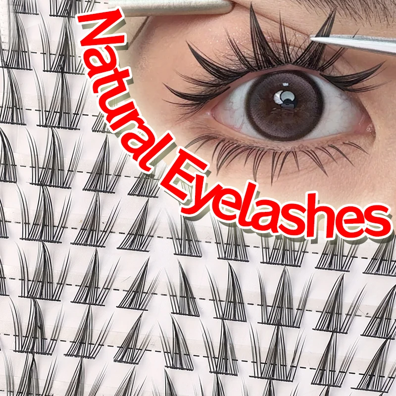 

10 Rows False Eyeslashes Extension Natural Manga Clusters Lashes Makeup Professional Soft Thick Individual Segmented Eyelashes