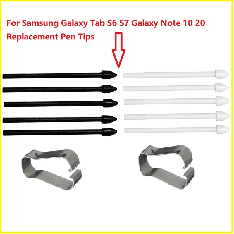 Touch Stylus S Pen Tips pennini + Clip per penna per Samsung Tab S7 S7 +/S6 Lite/Note10/Note20 punta stilo universale