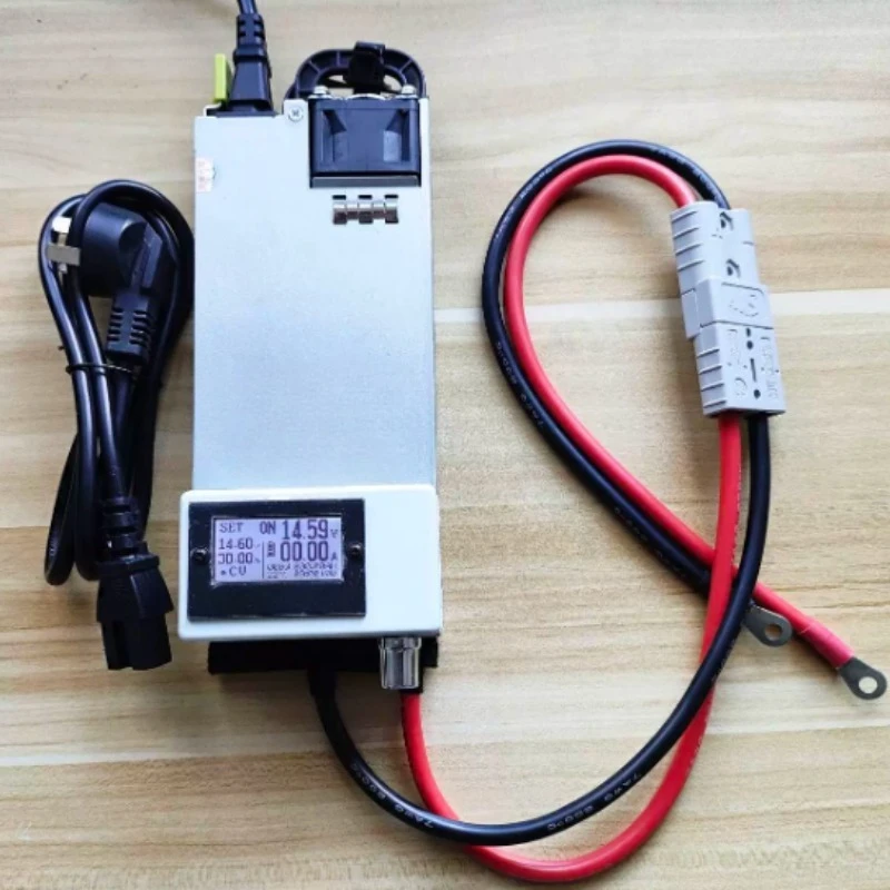 Dual‑Chemistry RV Battery Charger, Smart Power Supply for Lead Acid Lithium with Alligator Clips and Cable