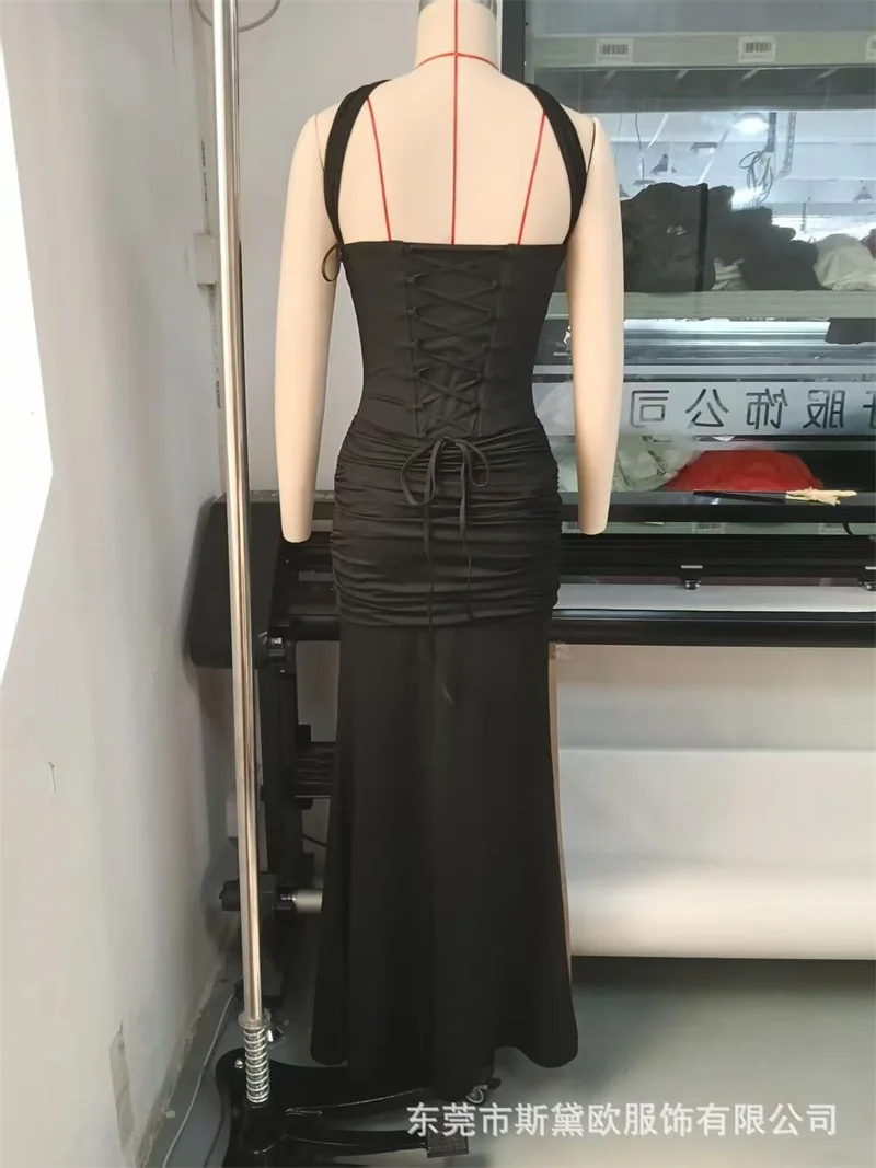 black-sexy-prom-dress-halter-sleeveless-lace-up-back-ruffles-slim-fit-long-party-gown-formal-wedding-guest-birthday-evening-robe