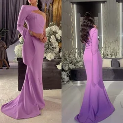 Lena Satin Elegant Evening Dresses 2024 Luxury Elegant Womens Party Dresses for Formal Occasions Long Style Purple Fish Tail