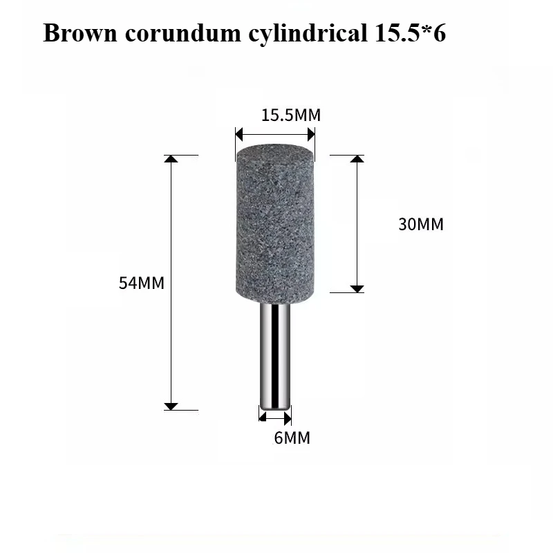 Triangular Cone Grinding Flint with Brown Corundum Cylindrical Bullet