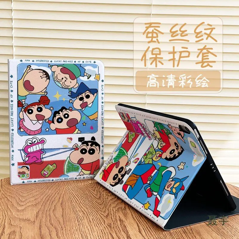 حافظة حماية لجهاز iPad Crayon Shin-chan من الرسوم المتحركة، حافظة ناعمة من السيليكون، مناسبة لجهاز iPad الجيل الحادي عشر 11/10.9/10.2/9.7/8.7 بوصة