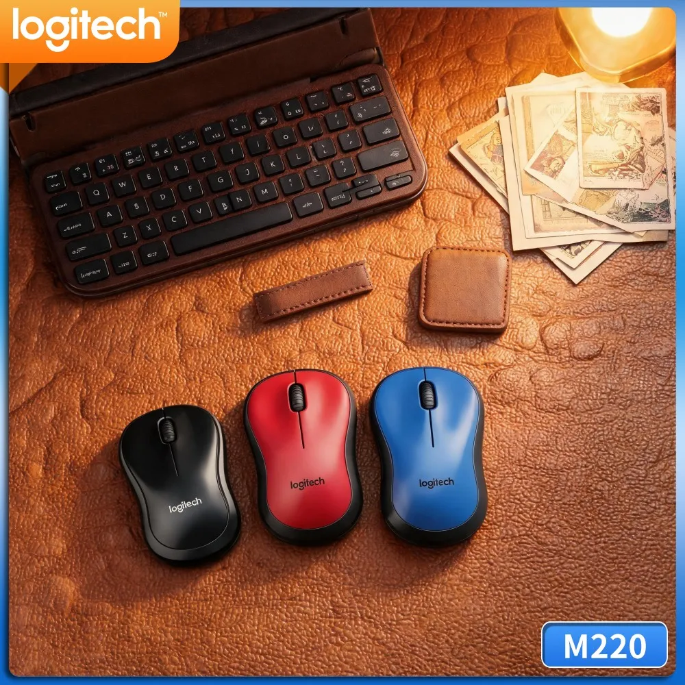 Logitech M220 2.4G Silent Click Mouse Lightweight Compact 18‑Month Battery For Home Office Laptop Desktop Macos Windows PC Mac