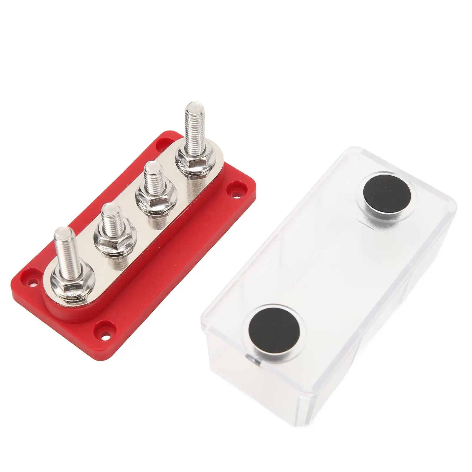 150A Battery Bus Bar Power Distribution Block with M8 Terminal Studs - 12-48V for boats , for rvs , for cars