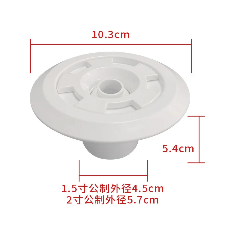 Swimming Pool Inlet Outlet Fitting Direct Insert Overflow Drain Sewage Suction Return Water Supply Port ABS Black