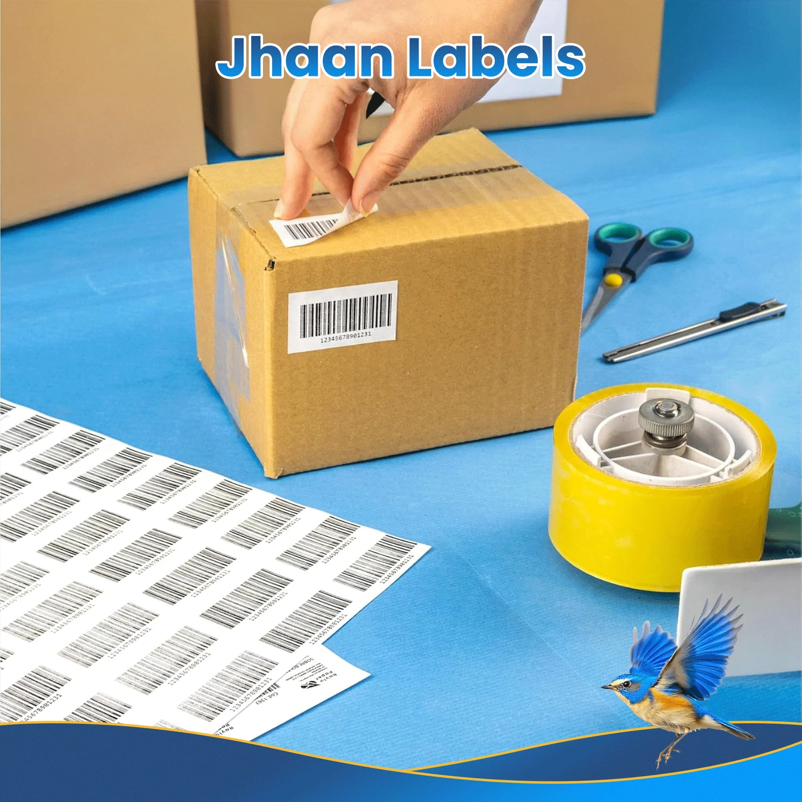 Jhaan 5 X A4 (24 Stück, 70x37mm×600 Etiketten) Kompatible Etiketten, kompatibel mit allen Laserdruckern, Tintenstrahldruckern, Kopierern – Detail 6