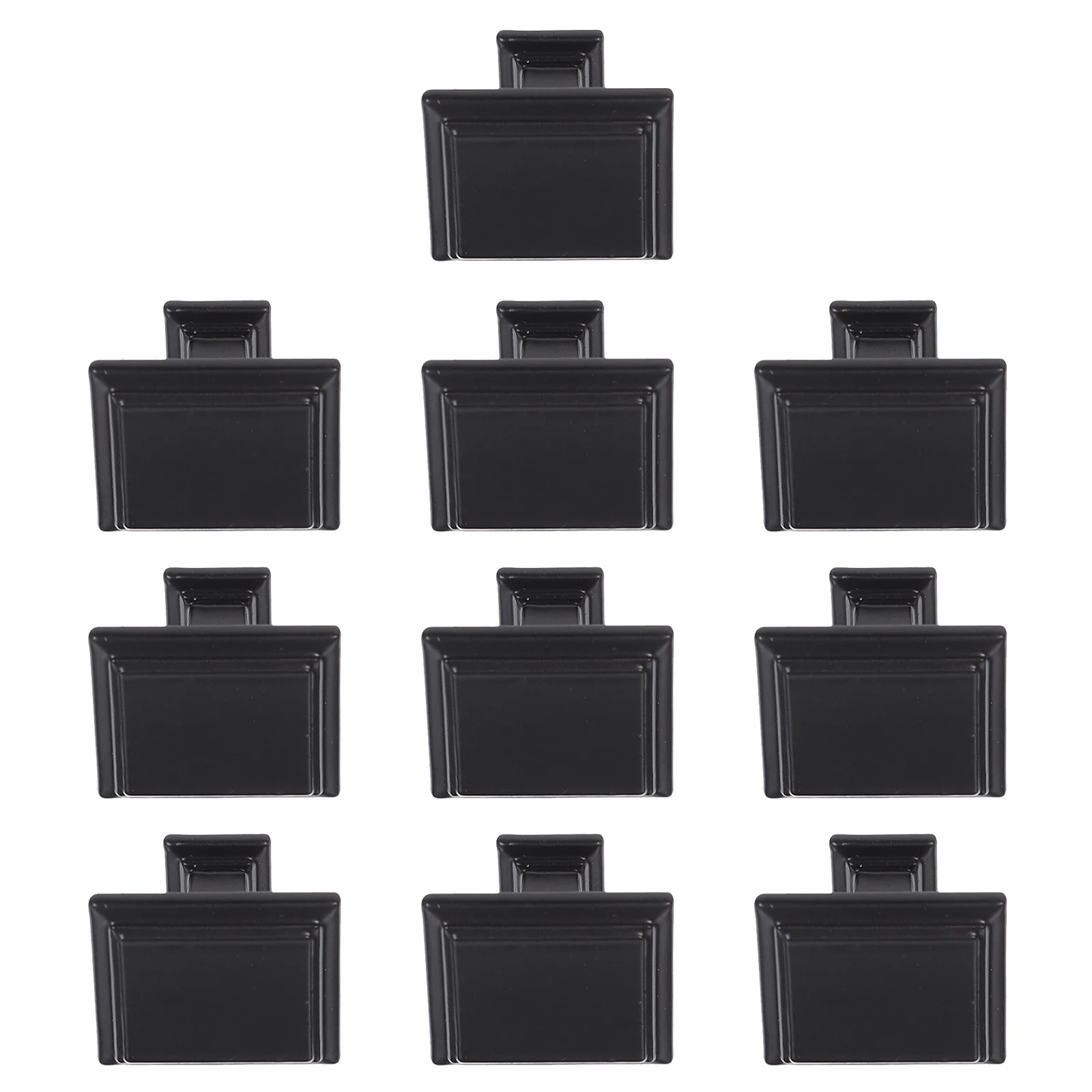 

10 Pcs Black American Style Drawer Handles Dresser Pulls Wardrobe Knobs Aluminum Alloy Single Hole Cabinet Hardware