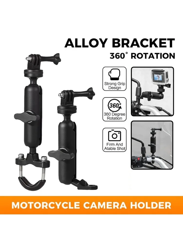 AliExpress NONE 360° Motorcycle Handlebar Mount Aluminum Holder Bike Bracket For GoPro Hero 12 11 10 9 8 Insta360 Osmo Action Camera Accessories