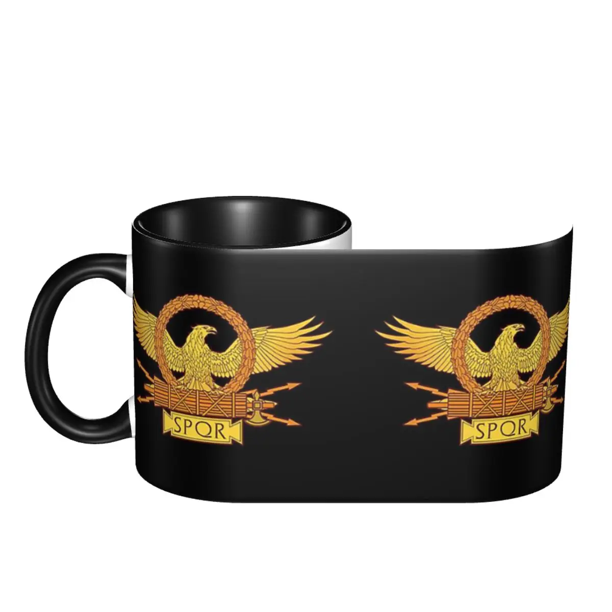 Ancient Rome SPQR Eagle Standard Mug Funny Ceramic Coffee Cups Tea Mugs Milk Cup Drinkware Gift for Woman Man DIY Custom