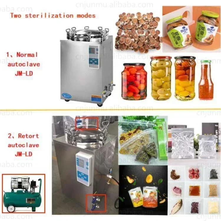 counter pressure retort autoclave for food with bottle/canned/pouches packing