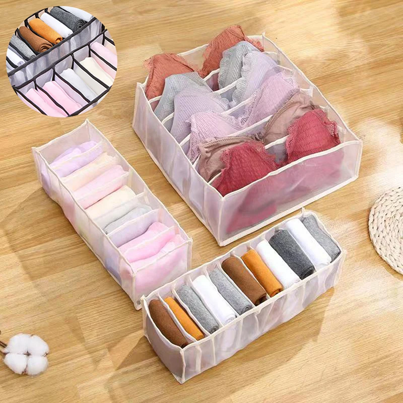 Folding Closet Organizer Panties And Socks Storage Boxes Wardrobe Clothes Underwear Organizer Drawers Clothes Separator Boxes