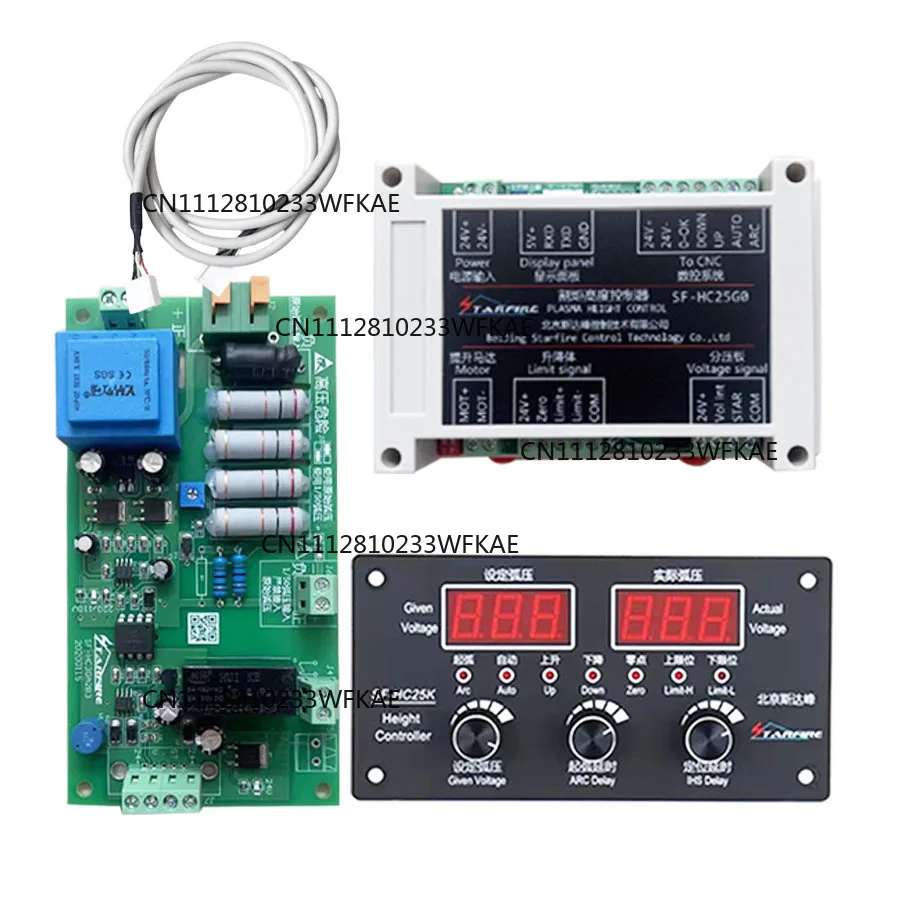 THC plasma cutting machine kit YKB-100 DC24V+cutting torch height controller SF-HC25K CNC plasma Z-axis lifter