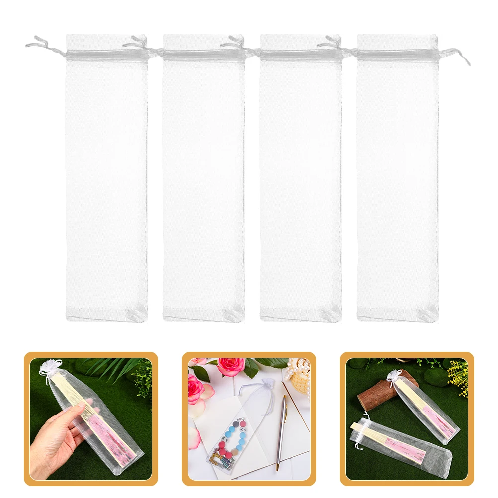 

100pcs Gift Bags Small Drawstring Mesh Pouches Fan Storage Lightweight Durable Packaging Christmas Birthday Weddings Favor
