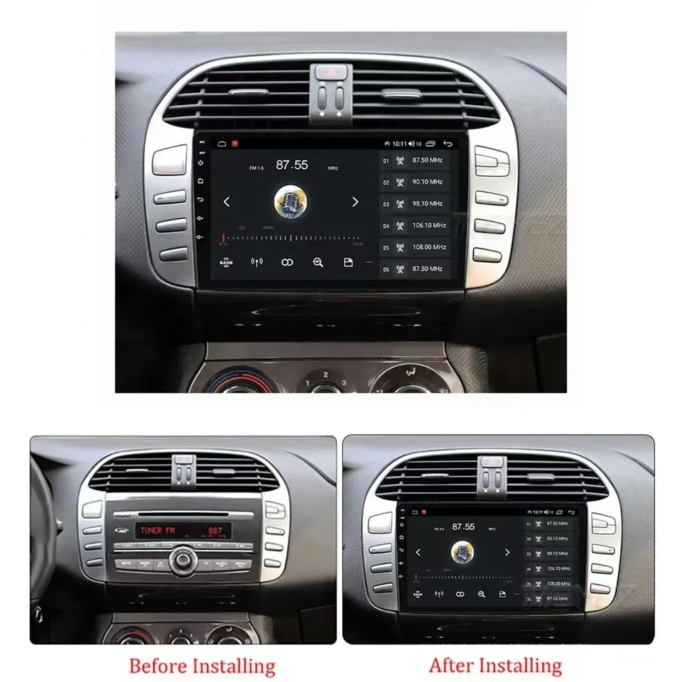 

8GB+128GB 4G Android 13 Radio For Fiat Bravo 2007 2008 2009-2012 Car stereo Multimedia Player Carplay Auto GPS navigation 2DIN