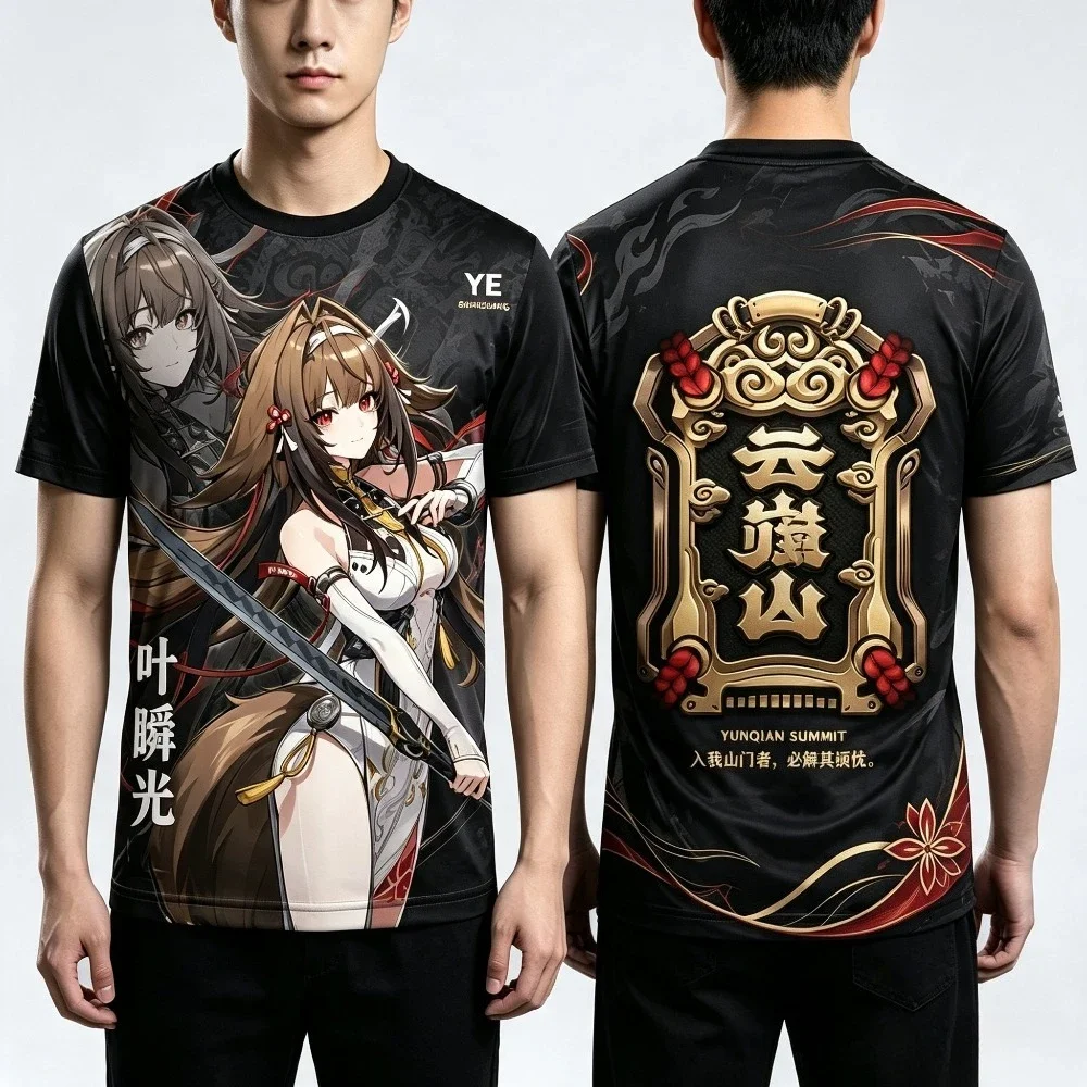 Anime Zenless Zone Zero Jersey 3D Print Short Sleeve Street Hip Hop Fashion T-shirt Comfortable Casual Oversized Cosplay Tees