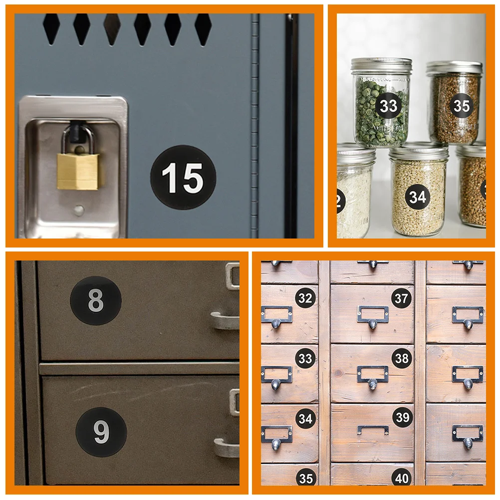 

Наклейки с цифрами, круглые самоклеящиеся этикетки для организации, классификации, офиса, класса, домашнего использования, пронумерованные наклейки