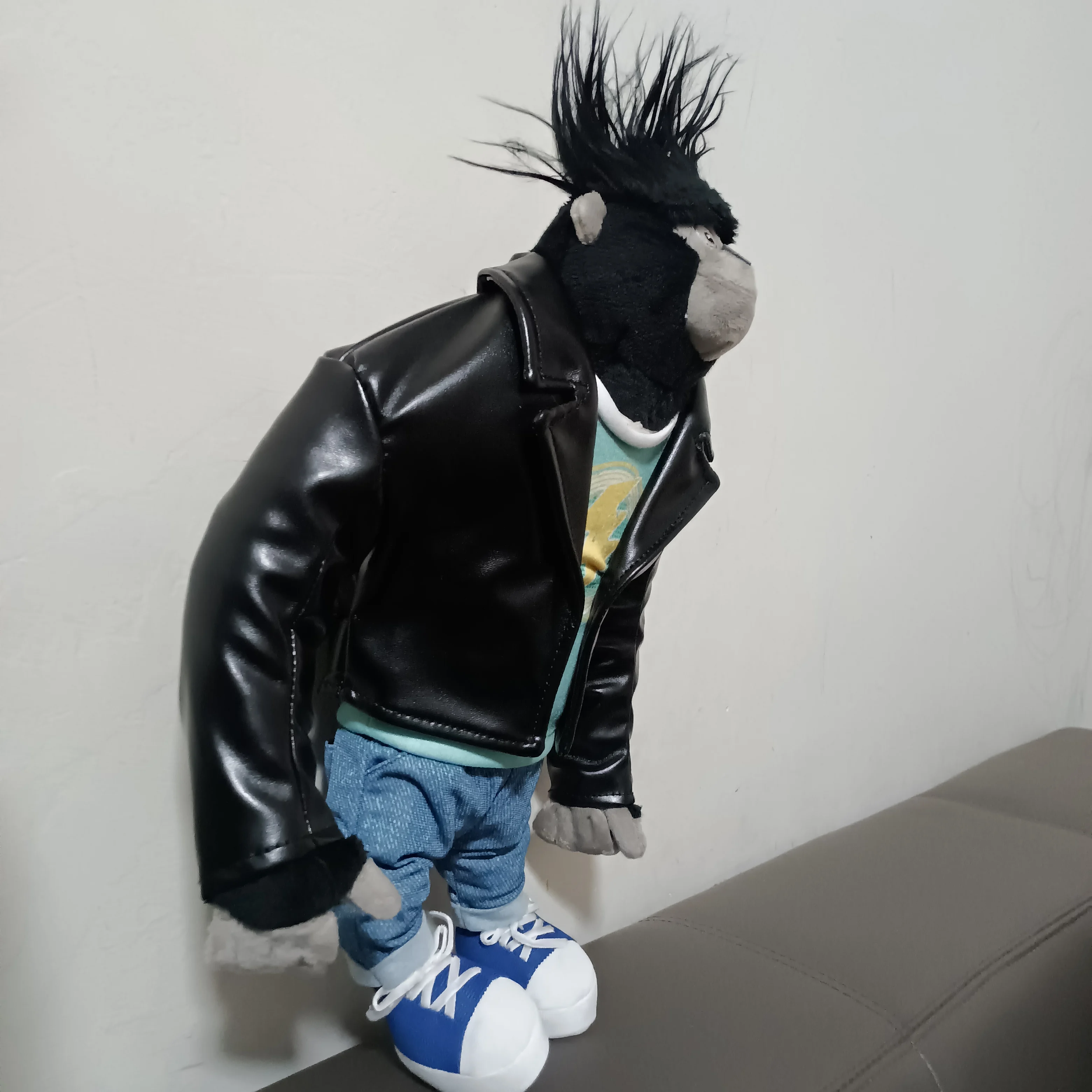 Beijing Film Park Happy Singer 38cm Leather Jacket Plush Toy - A Gift, Souvenir, and Collectible