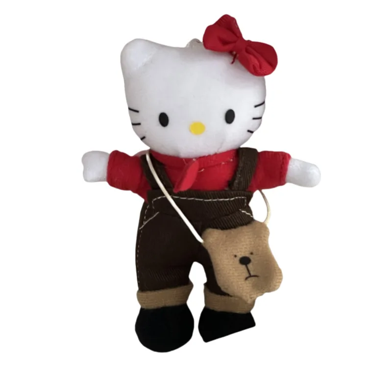 Hello Kitty Long Legs Backpack Bear Cat Bag Pendant Keychain Doll Backpack Jewelry Girls Plush Decorations