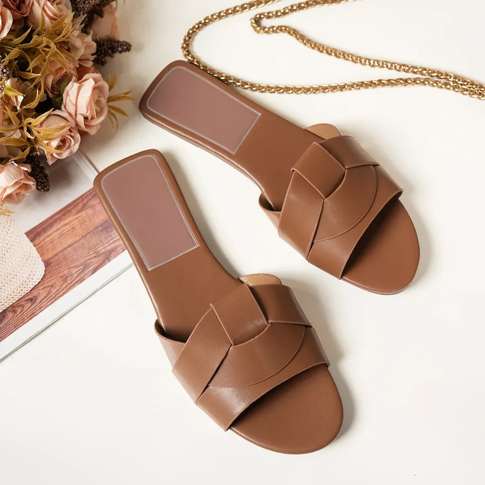 New Summer Designer Women'S Solid Color Fashion Slippers Zapatos De Mujer Women'S Shoes Slippers Women Slippers Women Shoes
