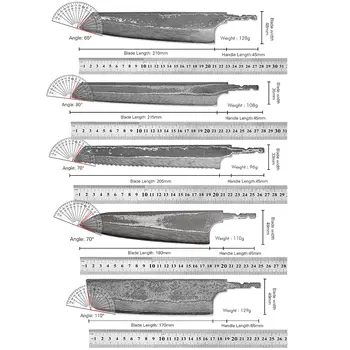 F.YOUNG DIY 大馬士革鋼日式廚刀坯 VG10 全龍骨一體成型手工鍛造鋒利刀刃製作工具 10 最佳銷售 刀坯 - №1