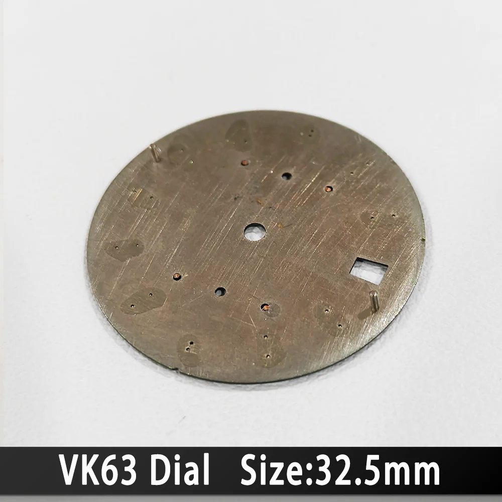 32,5 MM Beide augen Uhr Zifferblätter Für VK63 Geeignet Für VK64 Quarzwerk C3 Grün Leucht Zifferblätter Männer Uhr Zubehör teile