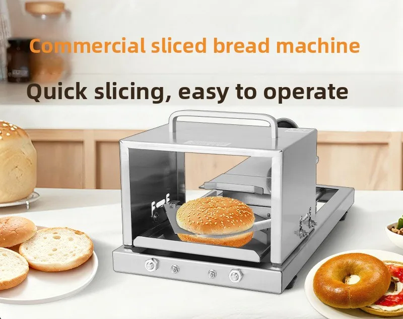 Bread Slicer Manual Kitchen Tools Bread Slicer Commercial Stainless Steel Bagel Burger Cutter
