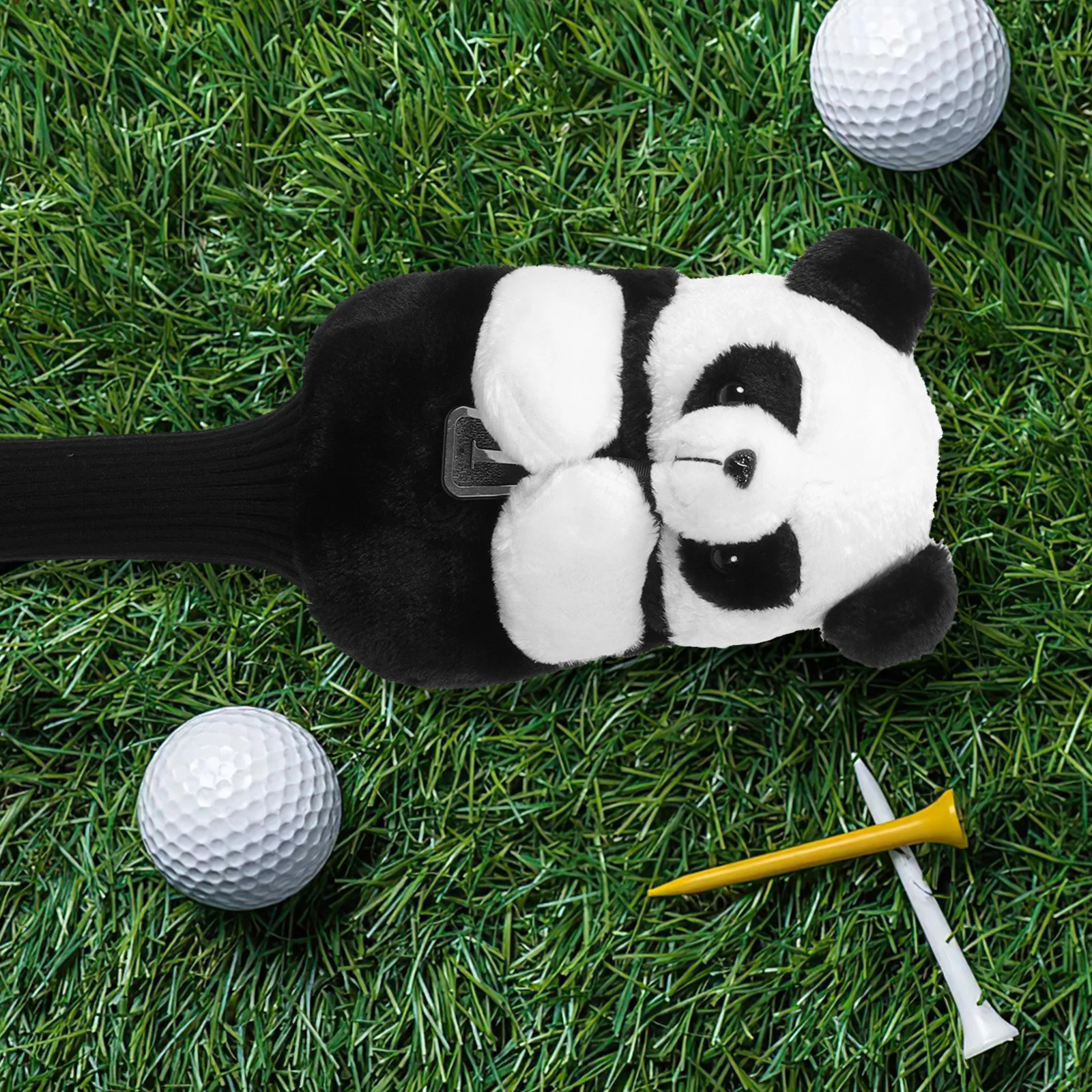 

Golf Club Head Cover Cotton Cartoon Protective Sleeve Elastic Fit for Standard Golfs Rods Panda Design Golfing Accessory
