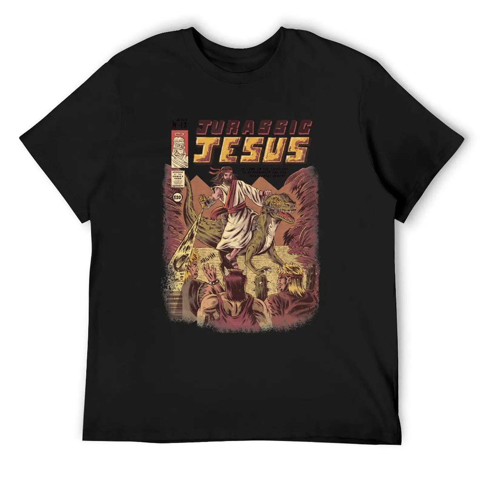 

JURASSIC JESUS T-Shirt summer shirt clothes vintage t shirts men clothes