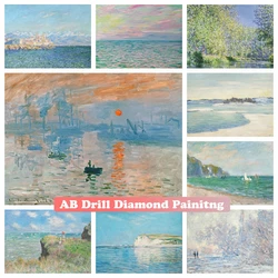 Claude Monet 5D AB Drill Diamond Famous Painting Impression Sunrise mosaico fai da te punto croce decorazioni per la casa nuovi arrivi