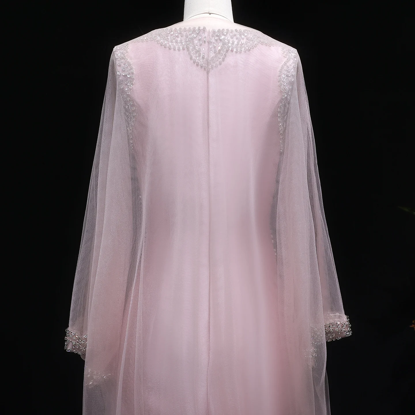 Sharon Said 2026 Neues Elegantes Rosa Zweiteiliges Satin-Abendkleid mit Kristallperlen Dubai Arabisches Damen-Abendkleid SS326 Maßanfertigung – Detail 8