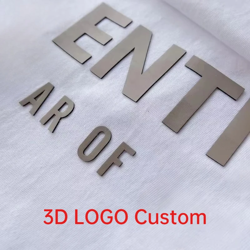 100 szt. Personalizowane silikonowe etykiety 3D z wytłaczanym logo do odzieży, naprasowanki termotransferowe do ubrań — zdjęcie produktu 2