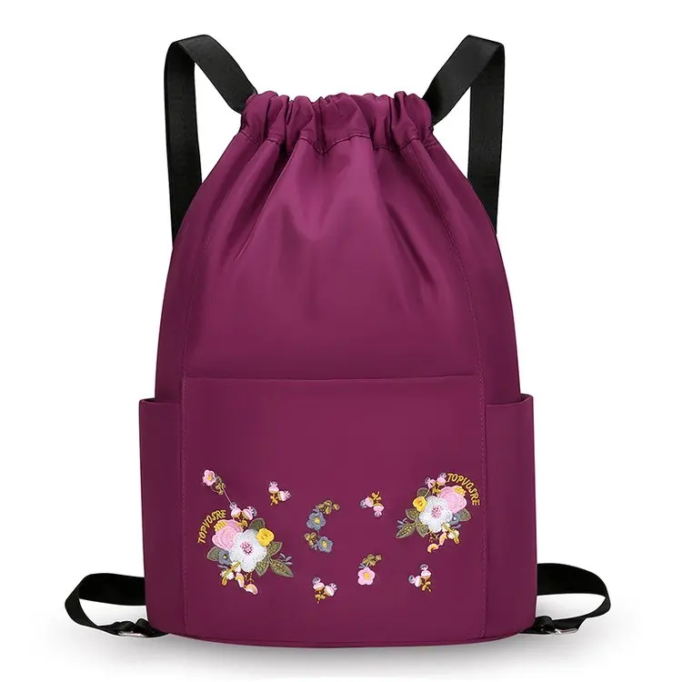 2024 New Large Capacity Travel Backpack Simple Design Men's Shoulder Bag Drawstring Closure Nylon Material Daily Use Backpack