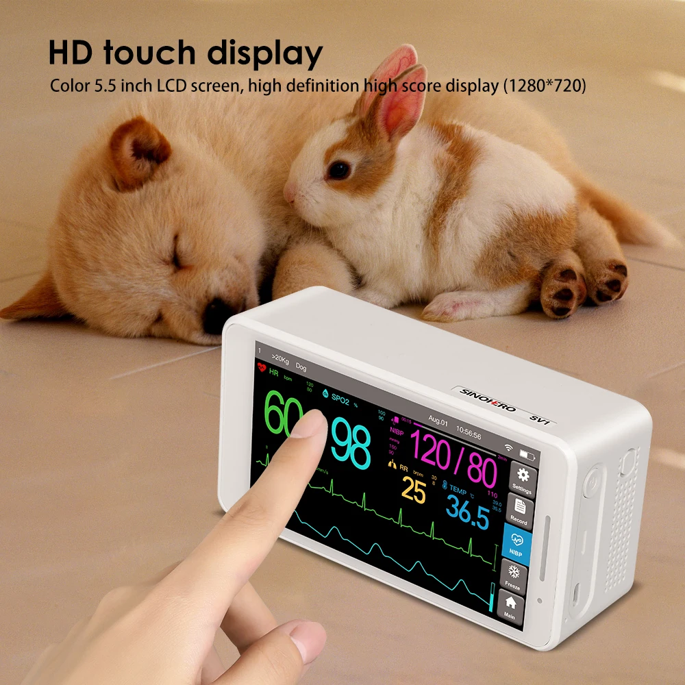 Veterinary Equipment Vital Signs Monitor Blood Pressure Veterinary Patient Monitor