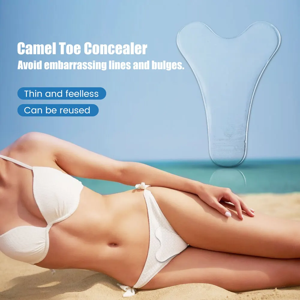 Camel Toe Concealer Panties Silicone Reusable for Swimsuit Underwear Leggings Privacy Invisible Self-Adhesive Seamless Camel Pad