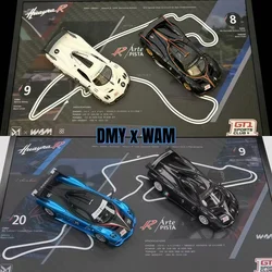 1:64 scale, Pagani Huayra R GT1-Nürburgring ultimate double-car set, resin static miniature realistic car figurine model.