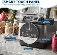 Tacleekii 68 Oz Commercial Blender Smart Touch Countertop Blender 9 Speed & 6 Functions Food-Grade Stainless Steel Powerful 28000 PRM, 5
