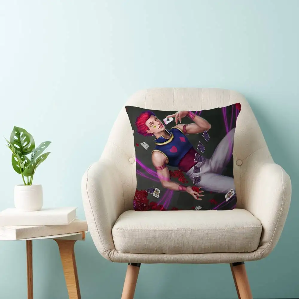 Hunter X Hunter Hisoka Morow Anime Cushion Cover Polyester Sofa Cushions Decorative Throw Pillows Home Decoration Pillowcover