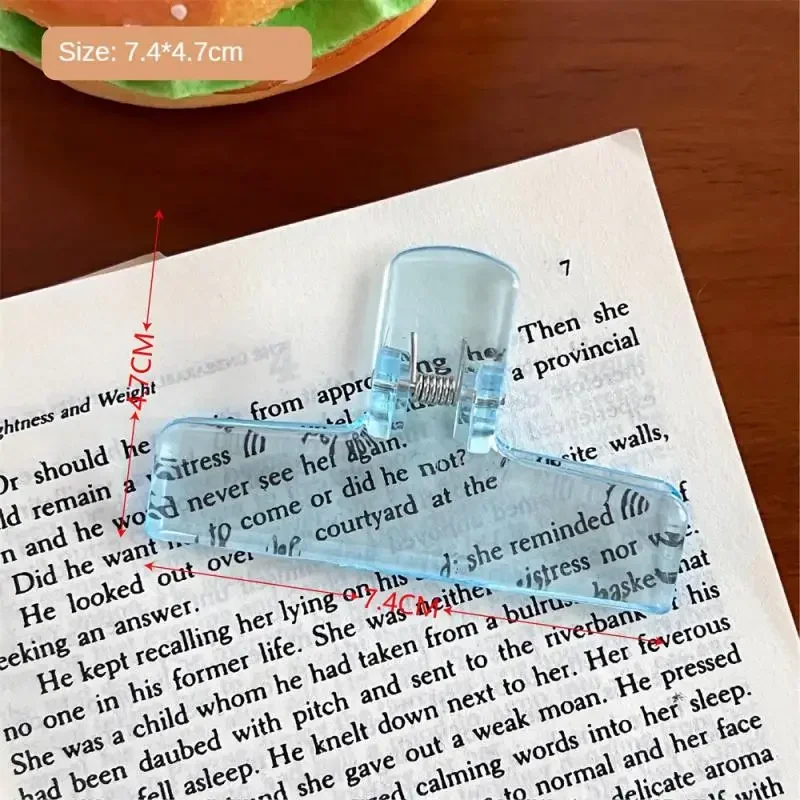 Transparante kleurrijke Jelly Clips kawaii papieren map Acryl helder lange staart clip opslag clip kantoor schoolbenodigdheden